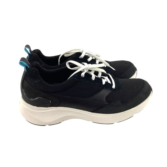 Clarks Wavewalk Womens Athletic Sneakers Black & White Size 7.5 - Picture 3 of 9